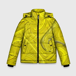 Зимняя куртка для мальчика Желтая абстракция