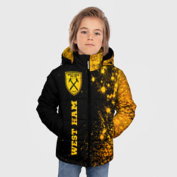 Куртка зимняя для мальчика West Ham - gold gradient по-вертикали, цвет: 3D-черный — фото 2
