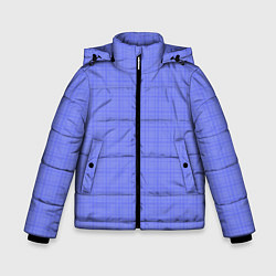 Куртка зимняя для мальчика Умеренный аспидно-синий клетчатый, цвет: 3D-светло-серый