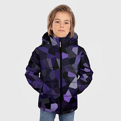 Куртка зимняя для мальчика Кристаллизация темно-фиолетового, цвет: 3D-черный — фото 2