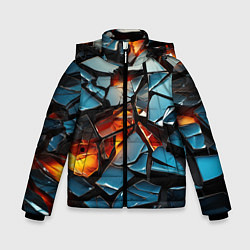 Куртка зимняя для мальчика Объемные стекляшки, цвет: 3D-светло-серый