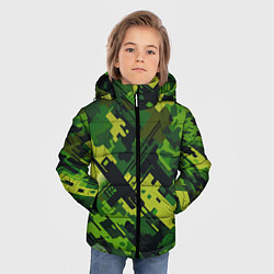 Куртка зимняя для мальчика Camouflage - pattern ai art, цвет: 3D-красный — фото 2