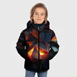 Куртка зимняя для мальчика Осколки стали с подсветкой, цвет: 3D-черный — фото 2