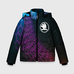 Зимняя куртка для мальчика Skoda neon hexagon