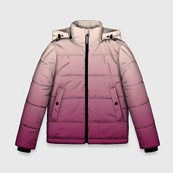 Зимняя куртка для мальчика Градиент бежевый в пурпурный