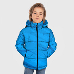 Куртка зимняя для мальчика Насыщенный голубой полосами, цвет: 3D-светло-серый — фото 2