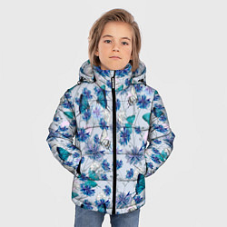 Куртка зимняя для мальчика Васильковый узор, цвет: 3D-светло-серый — фото 2