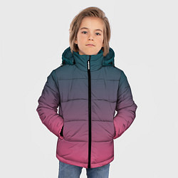 Куртка зимняя для мальчика Абстрактный градиент, цвет: 3D-черный — фото 2