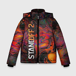 Куртка зимняя для мальчика Standoff 2 - Oil Sheen pattern, цвет: 3D-черный