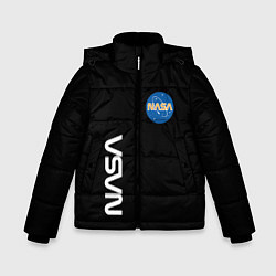 Куртка зимняя для мальчика NASA logo usa space, цвет: 3D-светло-серый