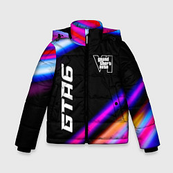 Куртка зимняя для мальчика GTA6 speed game lights, цвет: 3D-черный