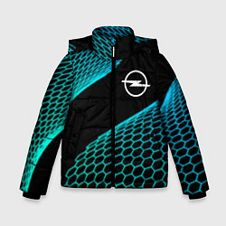 Куртка зимняя для мальчика Opel electro hexagon, цвет: 3D-черный
