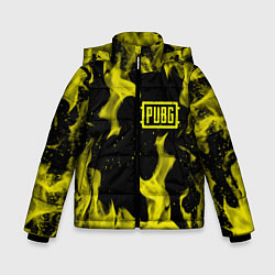 Зимняя куртка для мальчика PUBG жёлтый огонь