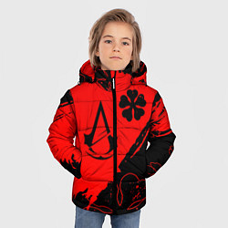 Куртка зимняя для мальчика Assassins Creed logo clewer, цвет: 3D-черный — фото 2
