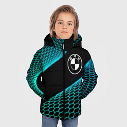 Куртка зимняя для мальчика BMW electro hexagon, цвет: 3D-черный — фото 2