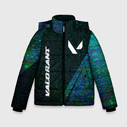 Куртка зимняя для мальчика Valorant glitch blue cybersport, цвет: 3D-черный