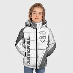 Куртка зимняя для мальчика Arsenal - white gradient вертикально, цвет: 3D-черный — фото 2