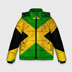 Куртка зимняя для мальчика Jamaica flag, цвет: 3D-черный