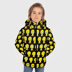 Куртка зимняя для мальчика Лиза Симпсон: узор, цвет: 3D-красный — фото 2