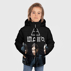 Куртка зимняя для мальчика 30 seconds to mars, цвет: 3D-черный — фото 2