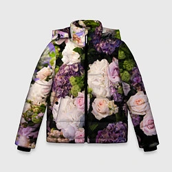 Куртка зимняя для мальчика Весенние цветы, цвет: 3D-красный