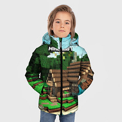 Куртка зимняя для мальчика Minecraft House, цвет: 3D-красный — фото 2