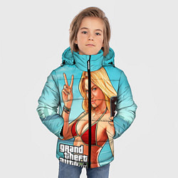 Куртка зимняя для мальчика GTA 5: Selfie Girl, цвет: 3D-светло-серый — фото 2