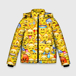 Куртка зимняя для мальчика Emoji, цвет: 3D-красный