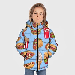 Куртка зимняя для мальчика Еда, цвет: 3D-черный — фото 2