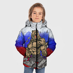 Куртка зимняя для мальчика Русский медведь цвета 3D-черный — фото 2