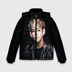 Куртка зимняя для мальчика Вишня, цвет: 3D-черный