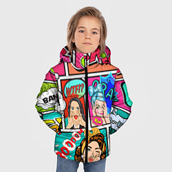 Куртка зимняя для мальчика POP ART, цвет: 3D-черный — фото 2