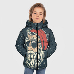 Куртка зимняя для мальчика Санта хипстер, цвет: 3D-черный — фото 2