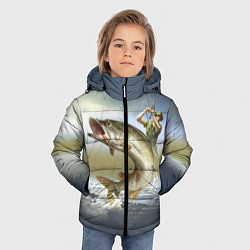 Куртка зимняя для мальчика Дерзская щука, цвет: 3D-черный — фото 2