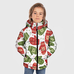 Куртка зимняя для мальчика Варежки, цвет: 3D-красный — фото 2
