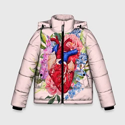Зимняя куртка для мальчика Цветочное сердце