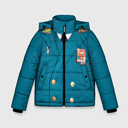 Куртка зимняя для мальчика Китель, цвет: 3D-черный