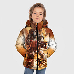 Куртка зимняя для мальчика Серый рыцарь, цвет: 3D-красный — фото 2