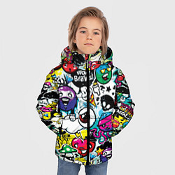 Куртка зимняя для мальчика Bombing, цвет: 3D-черный — фото 2