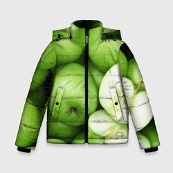 Куртка зимняя для мальчика Яблочная, цвет: 3D-светло-серый