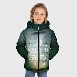Куртка зимняя для мальчика I still want to believe, цвет: 3D-черный — фото 2