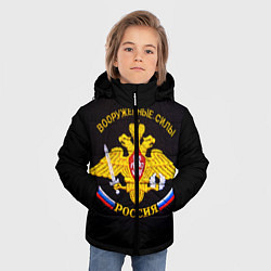 Куртка зимняя для мальчика ВС России: вышивка, цвет: 3D-черный — фото 2