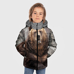 Куртка зимняя для мальчика Русский медведь, цвет: 3D-черный — фото 2