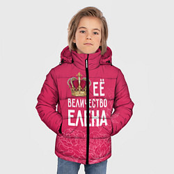 Куртка зимняя для мальчика Её величество Елена, цвет: 3D-черный — фото 2