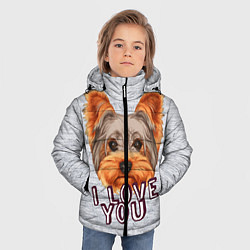 Куртка зимняя для мальчика Йоркширский терьер, цвет: 3D-светло-серый — фото 2