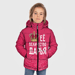 Куртка зимняя для мальчика Её величество Дарья, цвет: 3D-черный — фото 2