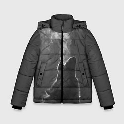 Куртка зимняя для мальчика Воющий волк, цвет: 3D-черный