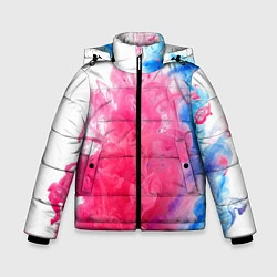 Куртка зимняя для мальчика Взрыв красок, цвет: 3D-черный