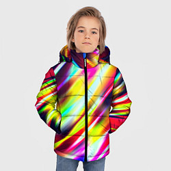 Куртка зимняя для мальчика Цветные блики, цвет: 3D-черный — фото 2