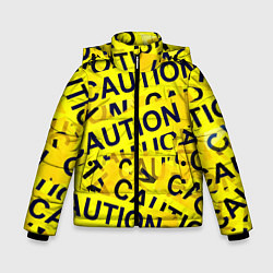 Куртка зимняя для мальчика Caution, цвет: 3D-черный